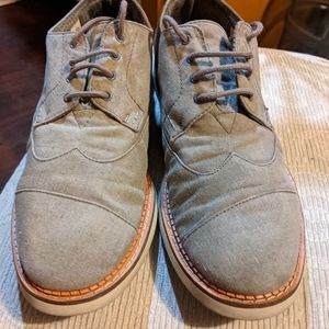 Toms grey canvas oxfords